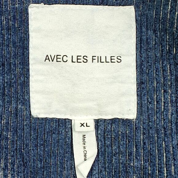 Avec Les Filles Blue Corduroy Button Front Jacket Size XL NWT Modern Style - Picture 6 of 7